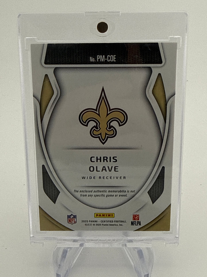 Chris Olave 2025 Panini Certified Pro Potentials Gold Relic, 02/10