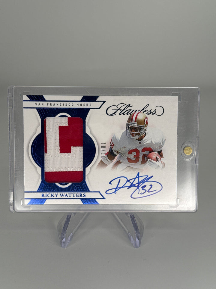Ricky Waters 2025 Panini Flawless Patch Auto, 10/10