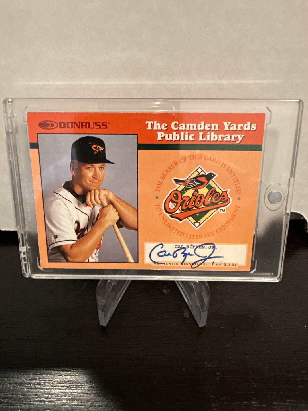 Cal Ripken Jr 1997 Donruss The Camden Yards Public Library Auto, 1 of 2,131