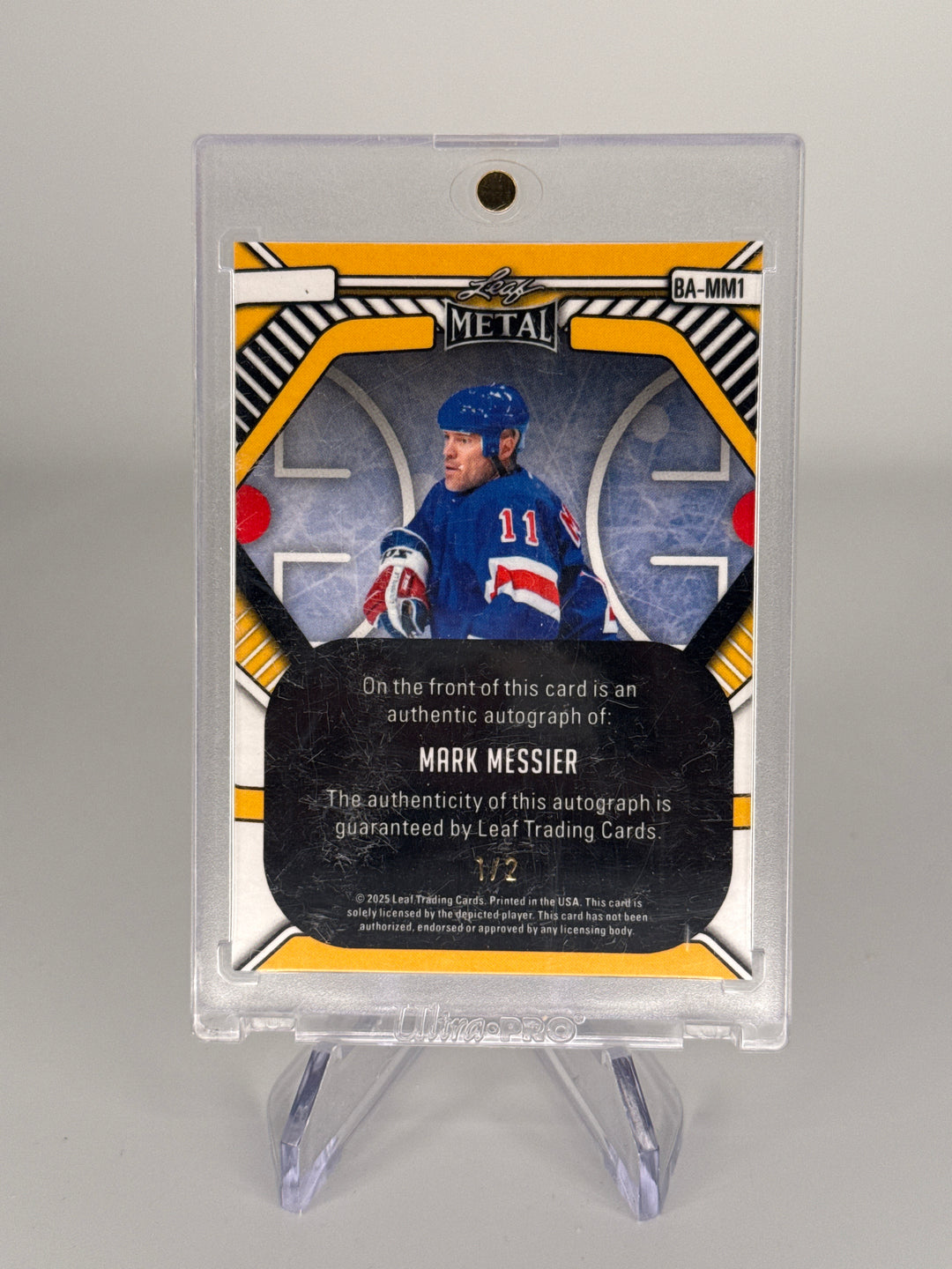 Mark Messier 2025 Leaf Metal Auto, 1/2