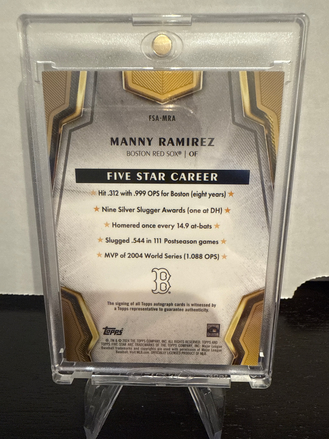 Manny Ramirez 2024 Topps Five Star Blue Auto, 10/25