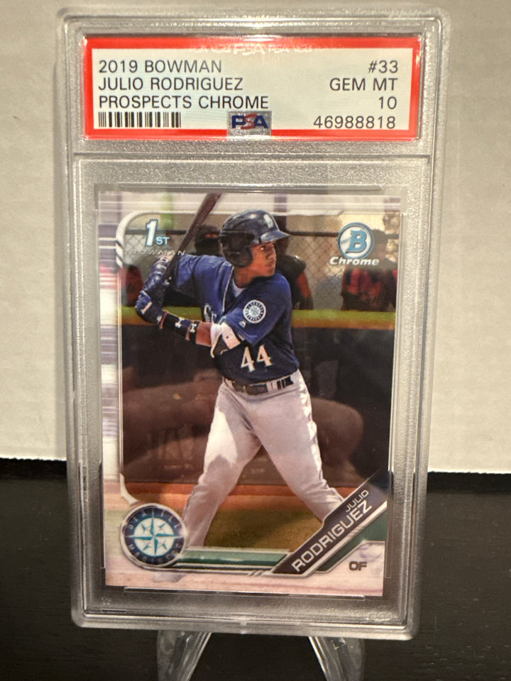 Julio Rodriguez 2019 Bowman Chrome 1st, PSA 10 Gem Mint