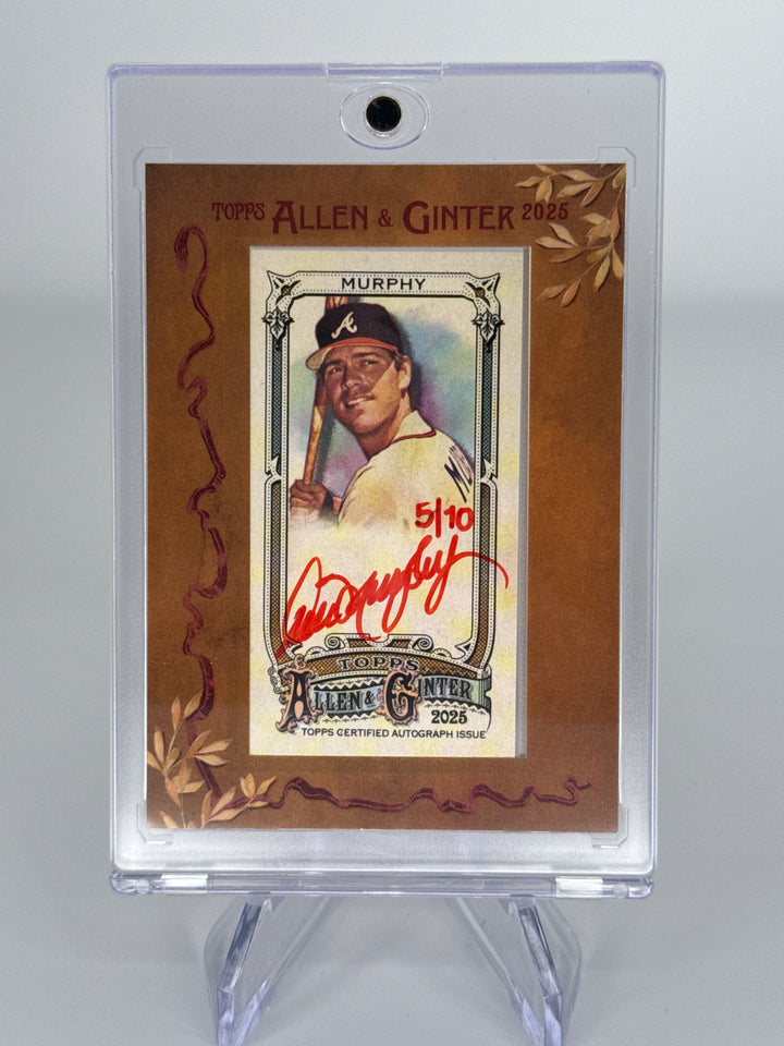 Dale Murphy 2025 Topps Allen & Ginter Mini Framed Red Auto, 5/10