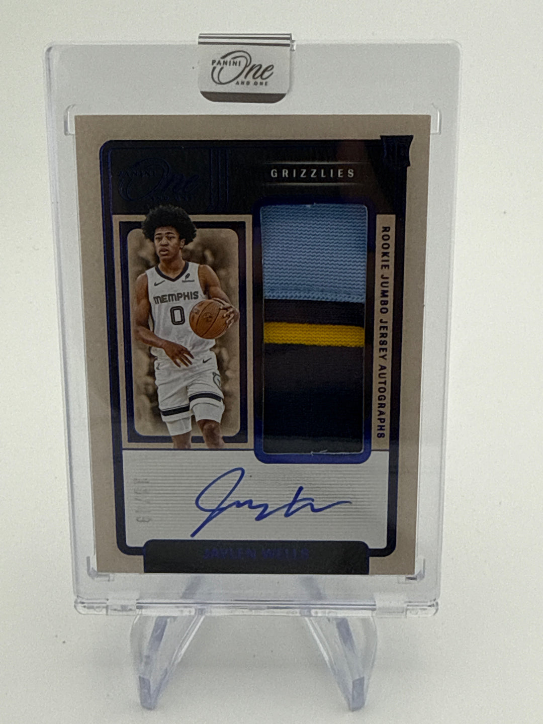 Jaylen Wells 2024 Panini One & One Rookie Patch Auto Purple, 19/49