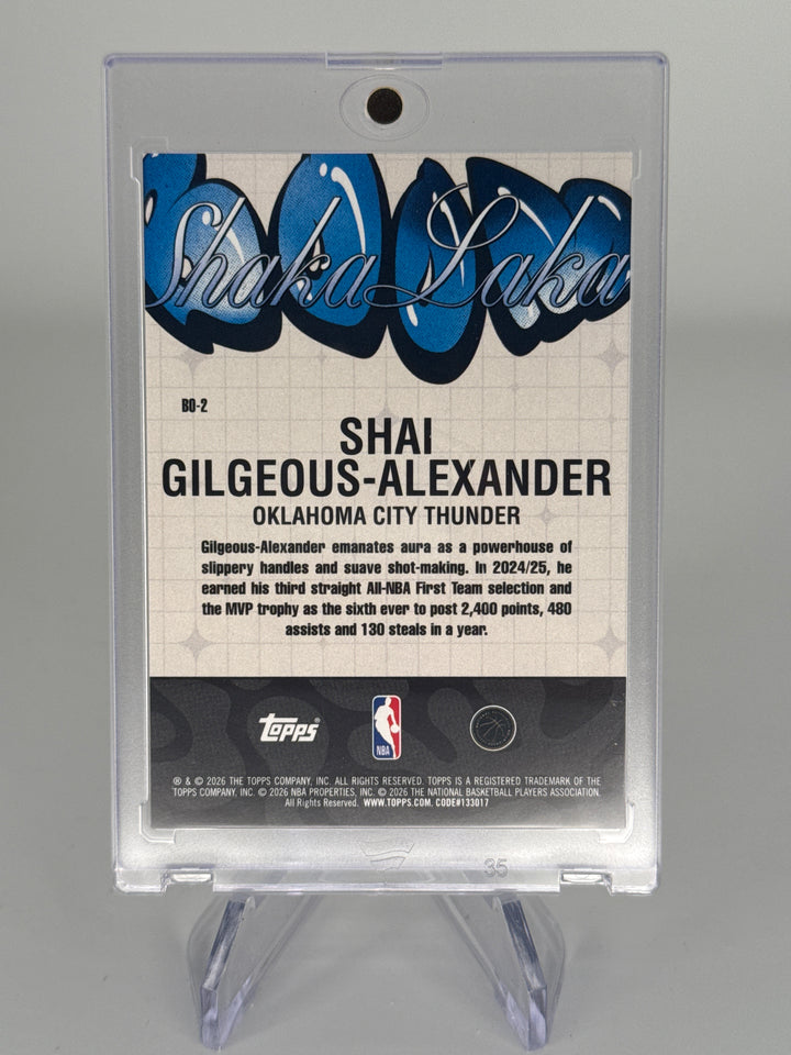 Shai Gilgeous-Alexander 2026 Topps NBA Hoops Boom Shaka Laka SSP Case Hit