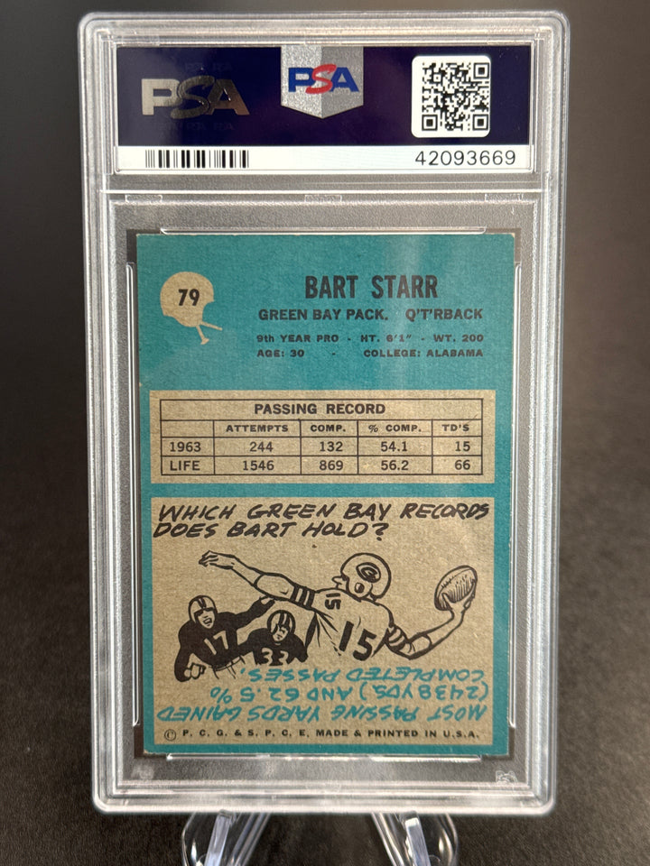 Bart Starr 1964 Philadelphia, PSA 7