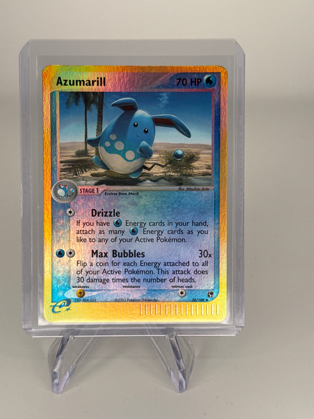 Pokemon TCG 2003 Azumarill Sandstorm Reverse Holo, 30/100