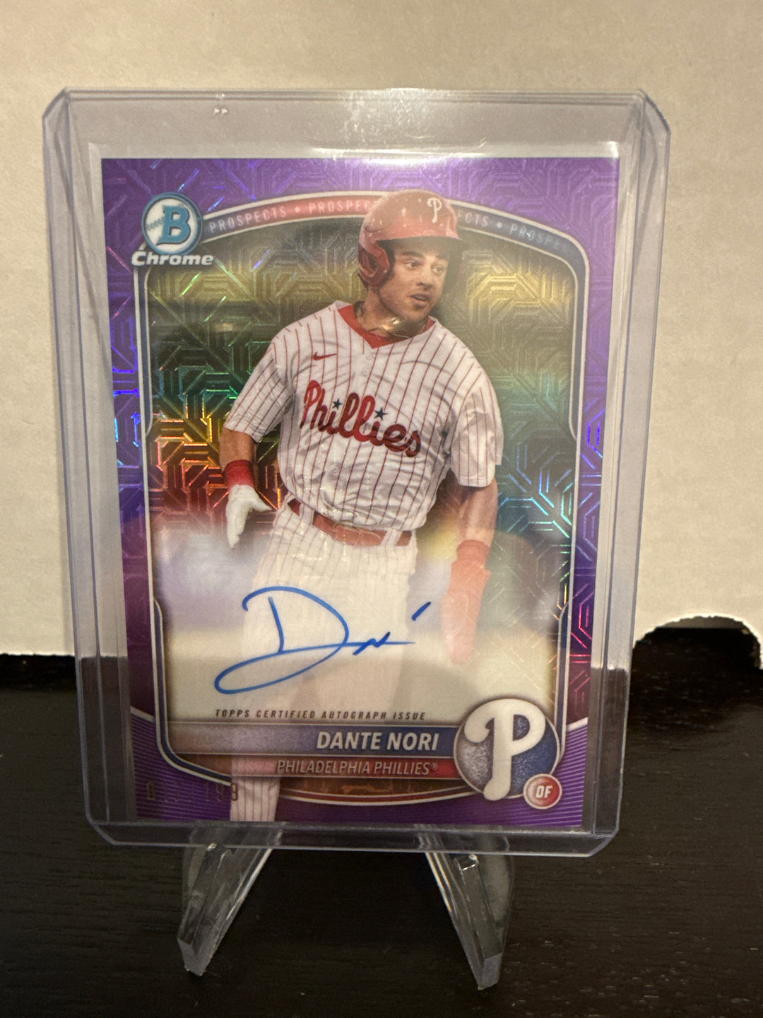 Dante Nori 2025 Bowman Chrome Mega Box Purple Mojo Auto, 017/199