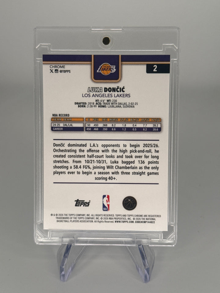 Luka Doncic 2026 Topps Chrome Sapphire