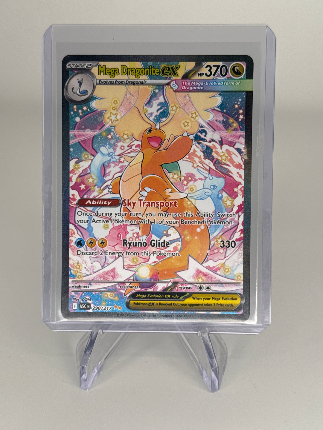 Pokemon TCG 2025 Mega Dragonite EX Mega Ascended Heroes Special Illustration Rare, 290/217