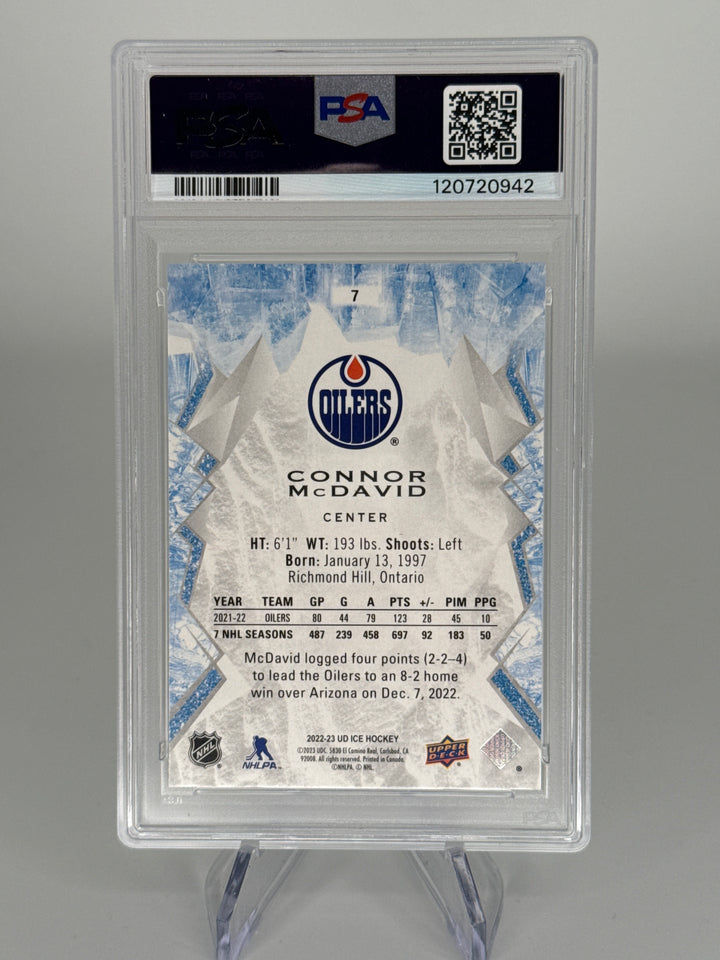 Connor McDavid 2022 Upper Deck Ice Green, PSA 10 Gem Mint