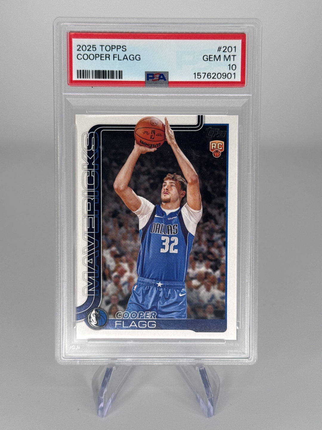 Cooper Flagg 2025 Topps Flagship Basketball Rookie, PSA 10 Gem Mint
