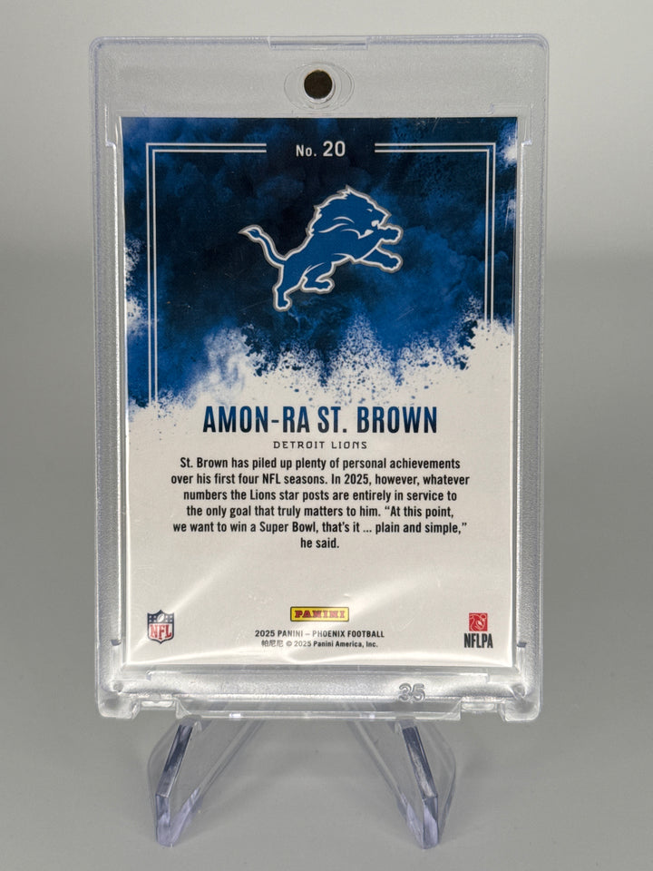 Amon-Ra St. Brown 2025 Panini Phoenix SSP Case Hit Color Blast