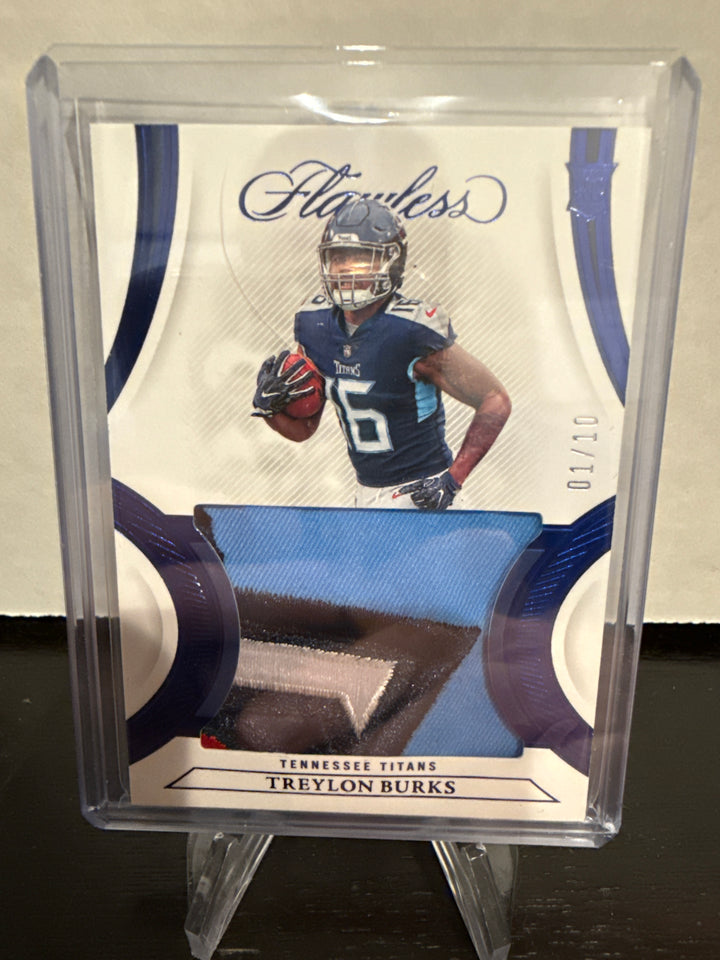 Treylon Burks 2022 Panini Flawless Rookie Jumbo Patch, 01/10