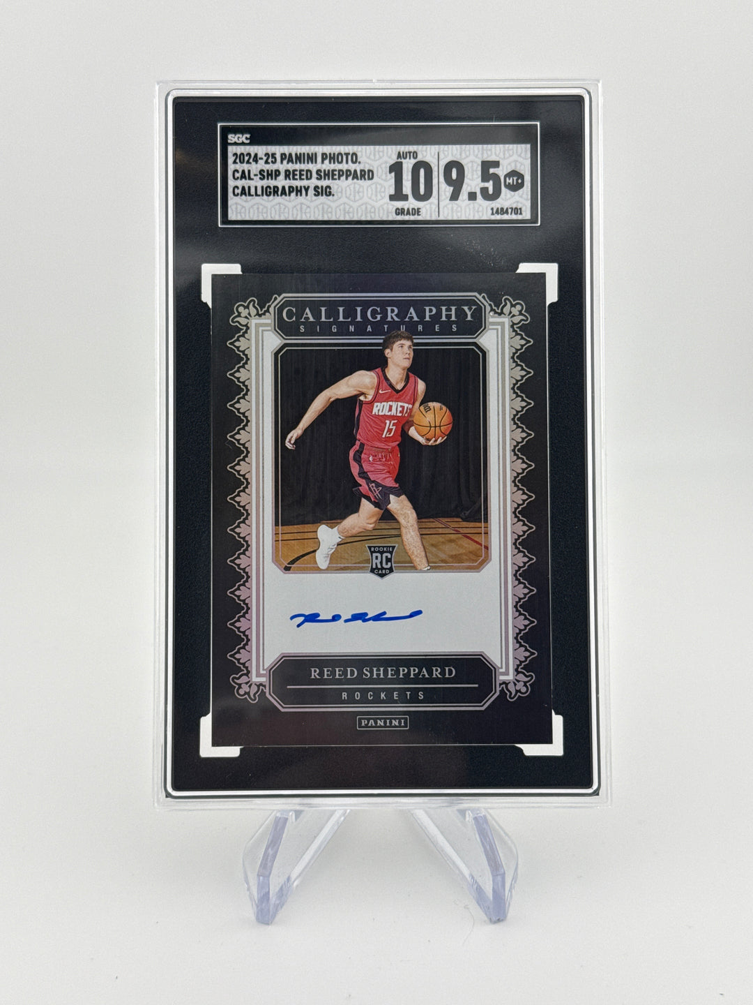 Reed Shepard 2025 Panini Photogenic Calligraphy Auto, SGC 9.5 Gem Mint, SGC 10 Auto
