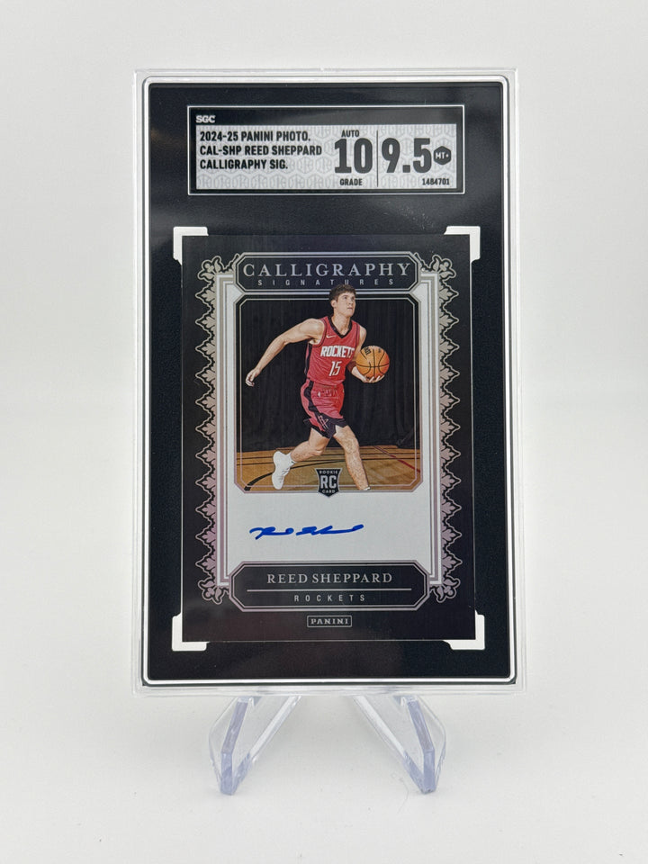 Reed Shepard 2025 Panini Photogenic Calligraphy Auto, SGC 9.5 Gem Mint, SGC 10 Auto