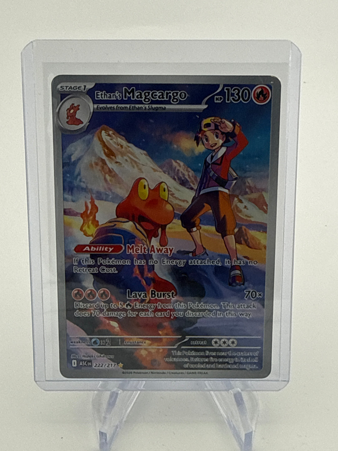 Pokemon TCG 2025 Ethan's Magcargo Ascended Heroes Illustration Rare, 222/217