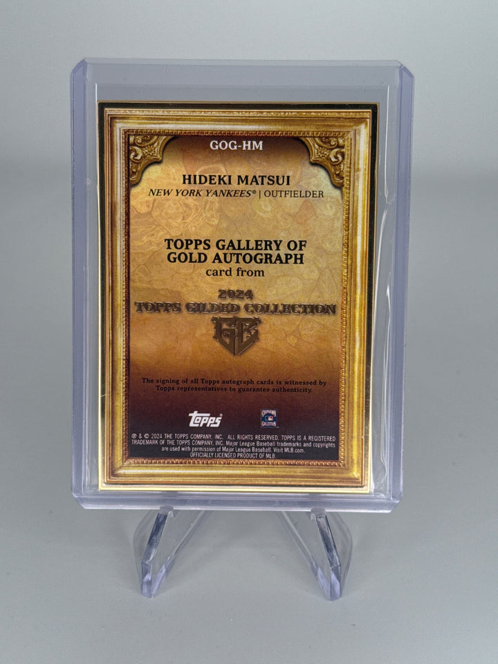 Hideki Matsui 2024 Topps Gilded Collection Gold Frame Auto, 08/10