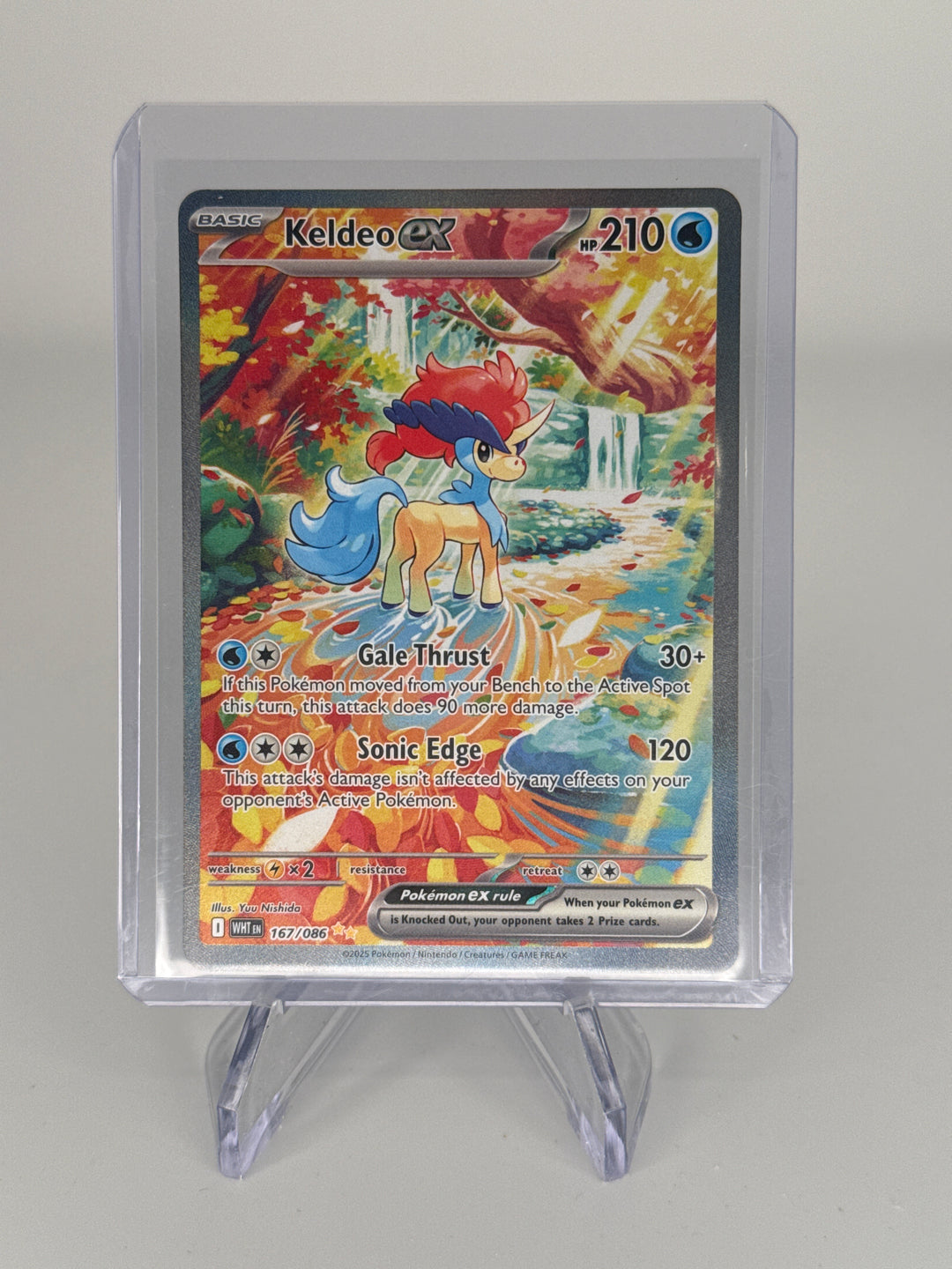 Pokemon TCG 2025 Keldeo EX White Flare Full Art Illustration Rare, 167/086