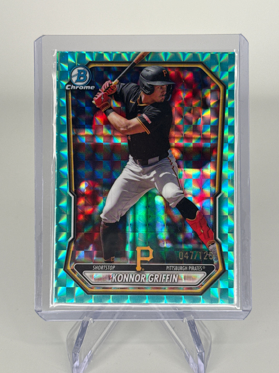 Konnor Griffin 2026 Bowman Chrome Teal Geometric Refractor, 047/125