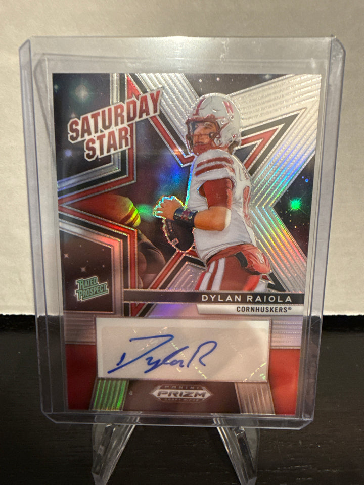 Dylan Raiola 2025 Panini Prizm Draft Picks Saturday Star Silver Rated Prospect Auto