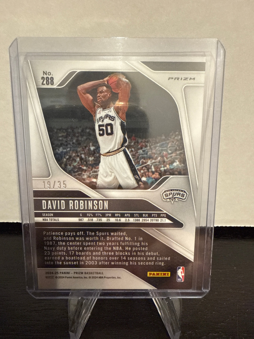 David Robinson 2024 Panini Prizm Red Lazer, 19/35