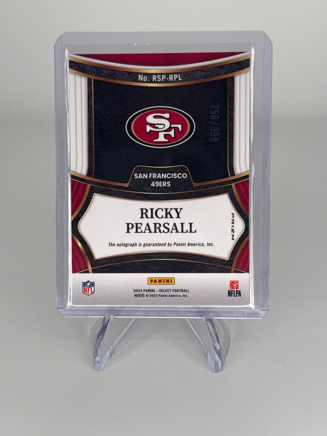 Ricky Pearsall 2024 Panini Select Silver Rookie Auto, 250/399