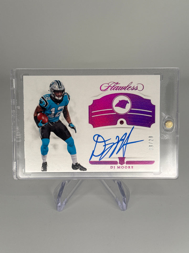 DJ Moore 2018 Panini Flawless Ruby Gemstone Rookie Auto, 09/20