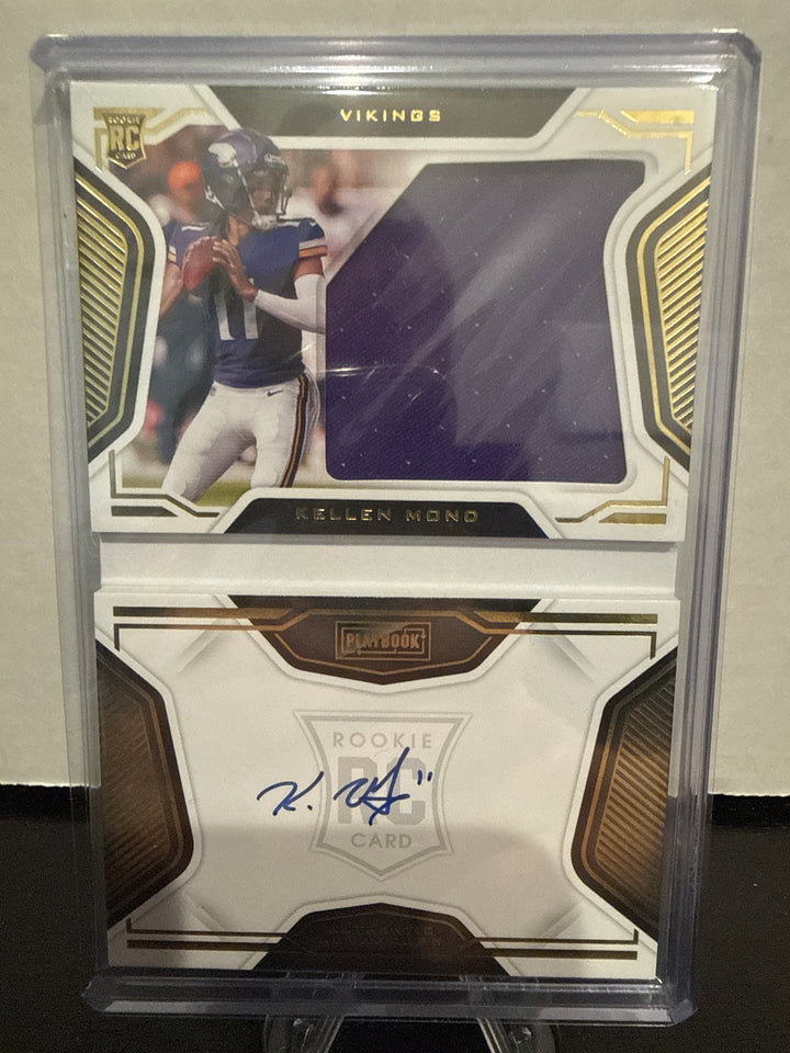 Kellen Mond 2021 Panini Playbook Rookie Patch Auto Booklet, 29/99