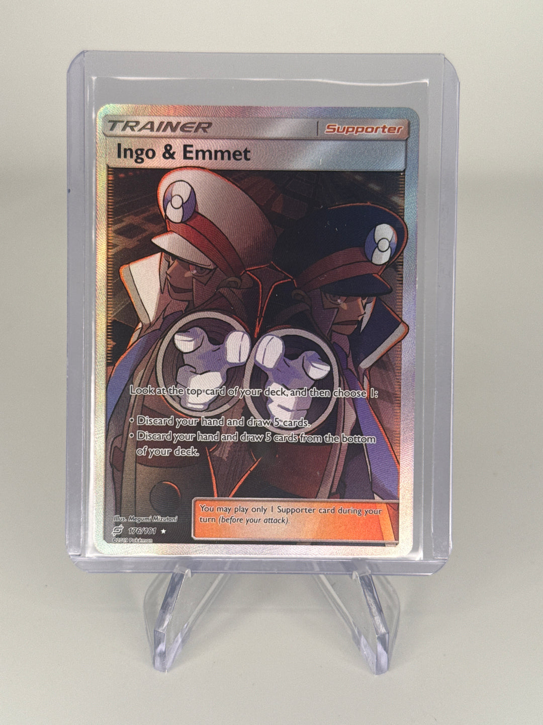 Pokemon TCG 2019 Ingo & Emmet Team Up Ultra Rare Trainer, 176/181