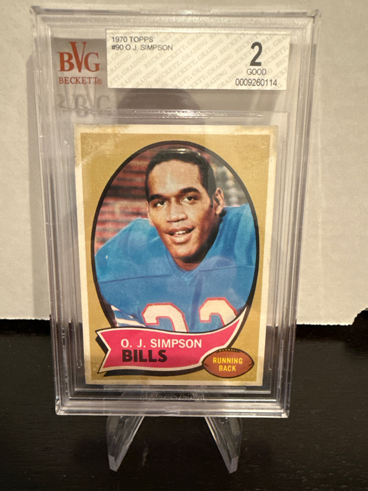 OJ Simpson 1970 Topps Rookie, BVG 2