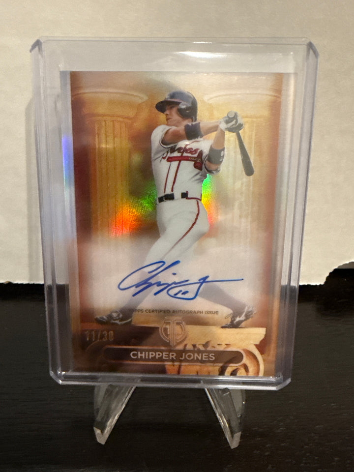 Chipper Jones 2024 Topps Tribute Pillars of the Game Auto, 11/30