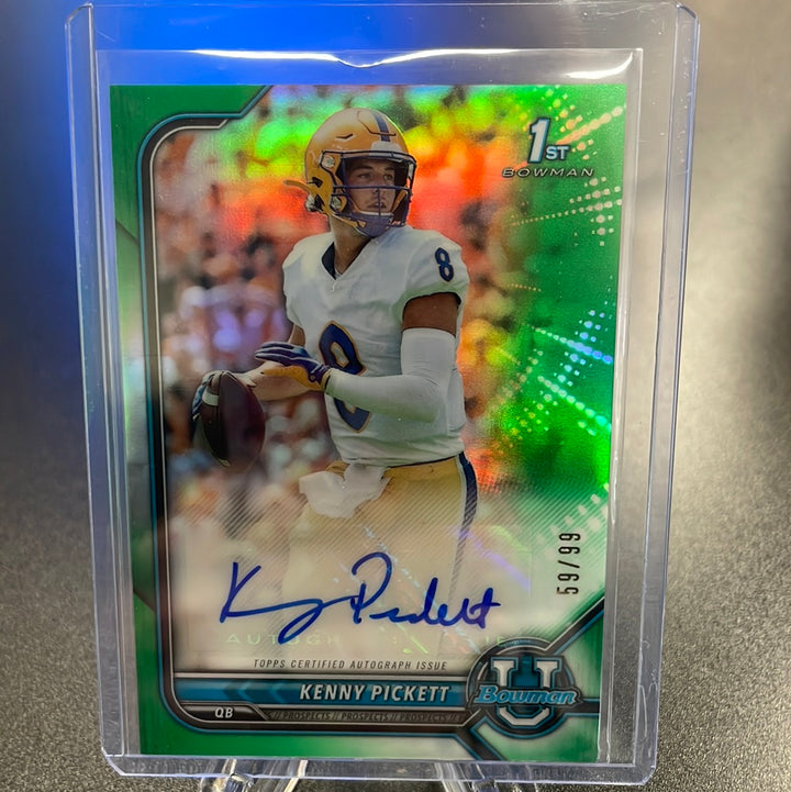 Kenny Pickett 2022 Topps Bowman U 1st Auto, Green, 59/99