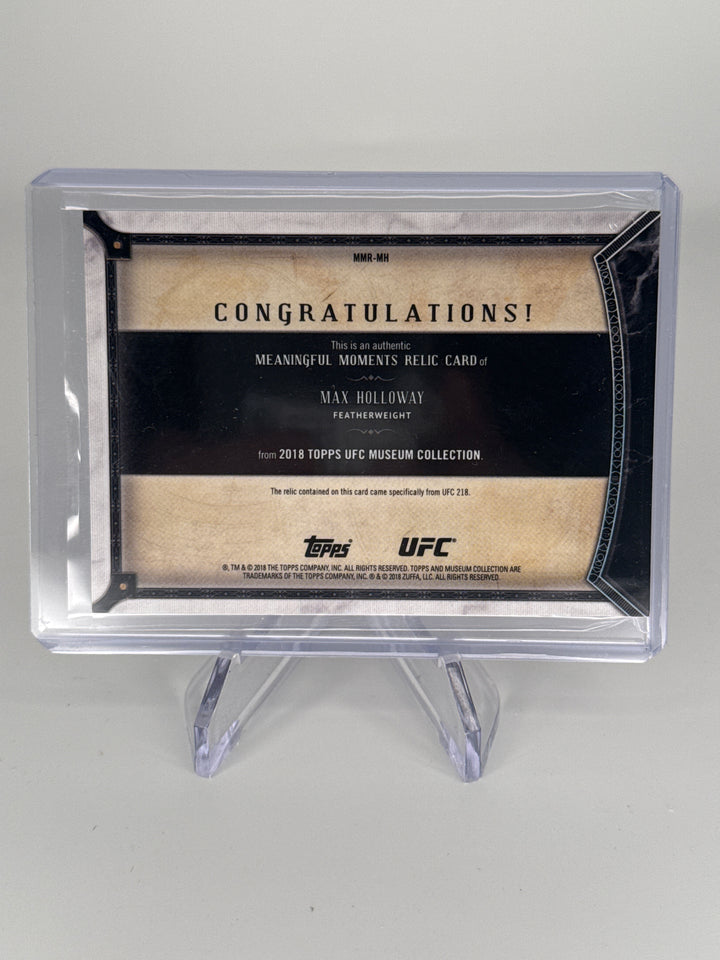 Max Holloway 2018 Topps Museum Collection Event Used Mat, 44/75