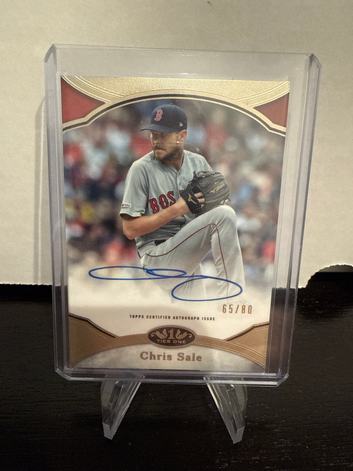 Chris Sale 2020 Topps Tier One Prime Performers Auto, 65/80