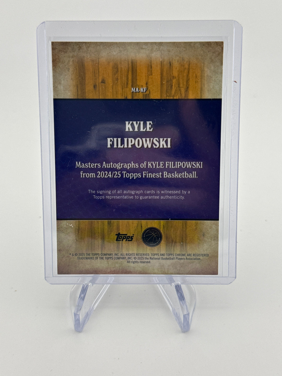 Kyle Filipowski 2025 Topps Finest Masters Black Refractor Rookie Auto, 08/25
