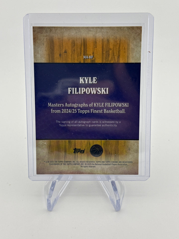 Kyle Filipowski 2025 Topps Finest Masters Black Refractor Rookie Auto, 08/25