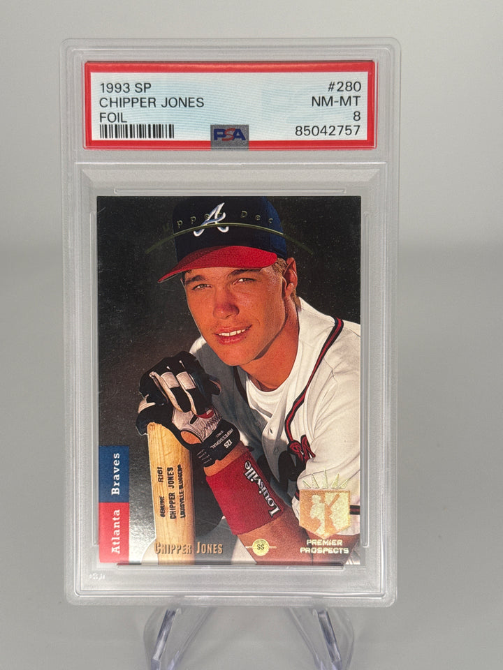 Chipper Jones 1993 SP Foil Rookie, PSA 8
