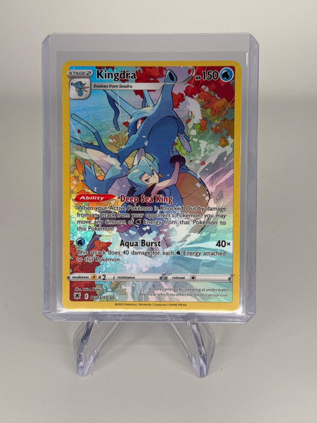 Pokemon TCG 2022 Kingdra Astral Radiance Trainer Gallery, TG03/TG30