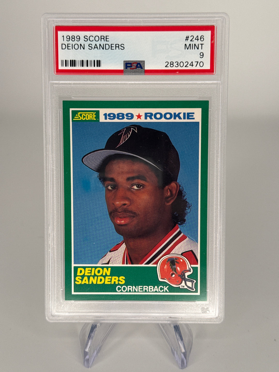 Deion Sanders 1989 Score Rookie, PSA 9 Mint