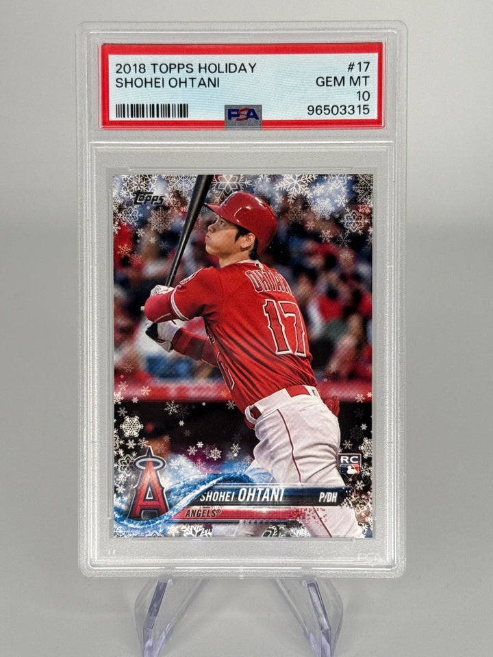 Shohei Ohtani 2018 Topps Holiday Rookie, PSA 10 Gem Mint