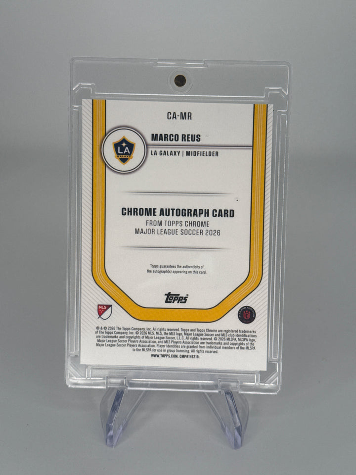 Marco Reus 2026 Topps Chrome MLS Orange Wave Refractor Auto, 05/25