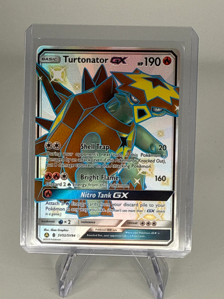 Pokemon TCG 2019 Turtonator GX Hidden Fates Shiny Vault, SV52/SV94