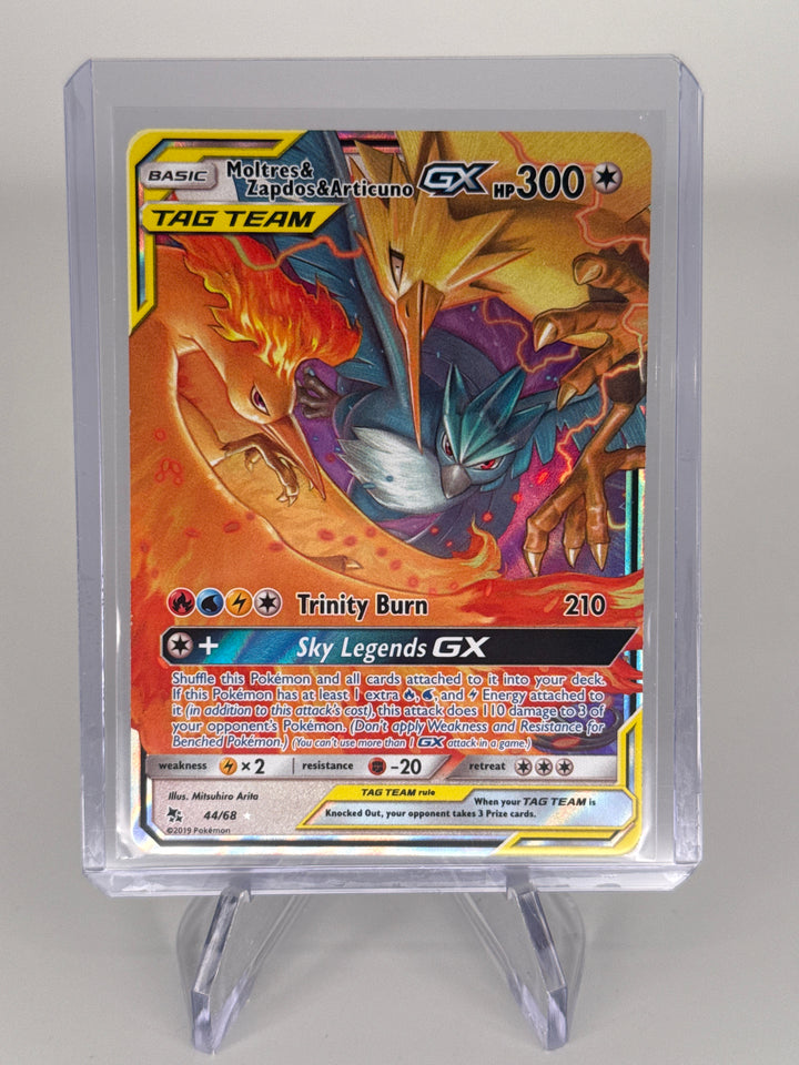 Pokemon TCG 2019 Moltres & Zapdos & Articuno GX Hidden Fates Tag Team, 44/68
