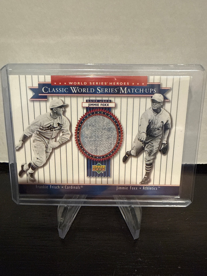 Frankie Frisch/Jimmy Foxx 2002 Upper Deck Classic World Series Matchups Game Used Relic