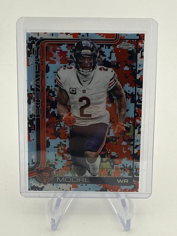 DJ Moore 2025 Topps Chrome Team Camo SSP