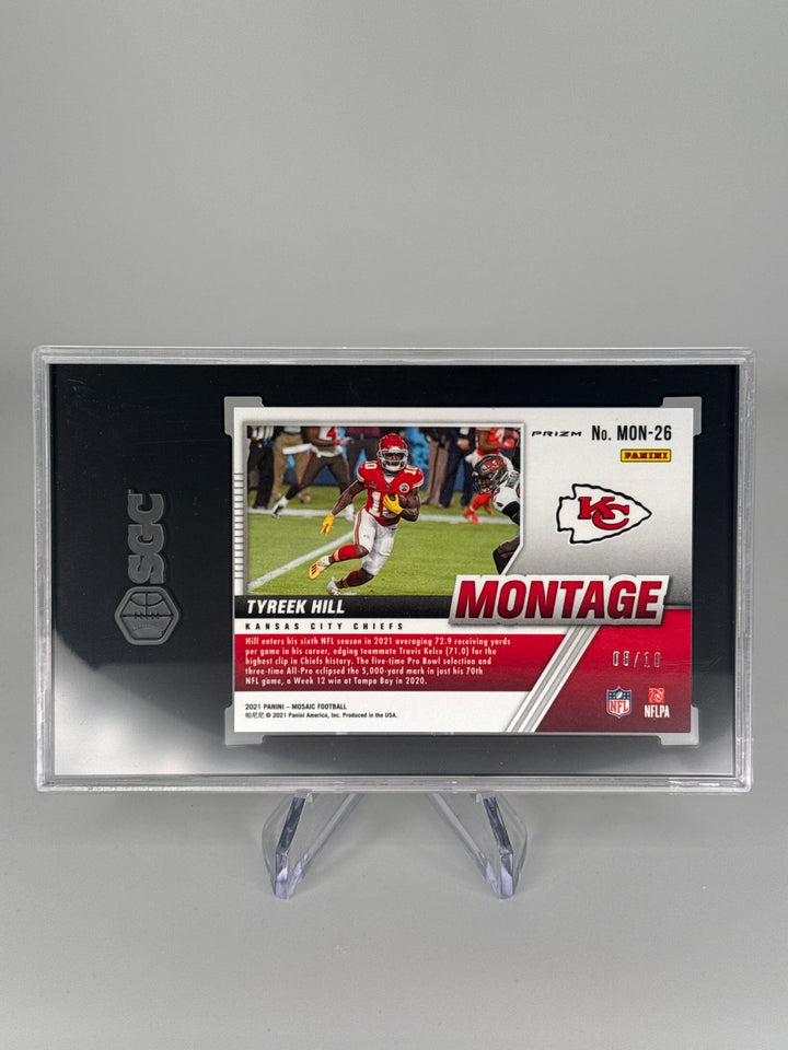 Tyreek Hill 2021 Panini Mosaic Montage Gold Mosaic, 08/10, SGC 10 Gem Mint