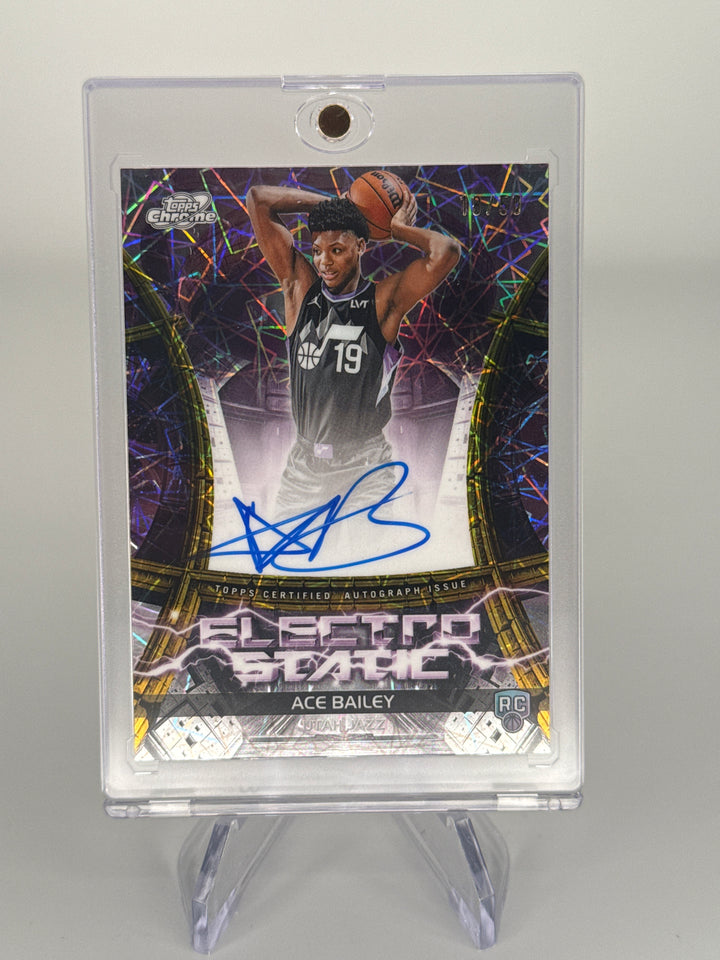 Ace Bailey 2026 Topps Chrome Cosmic Electro Static Gold Rookie Auto, 18/50