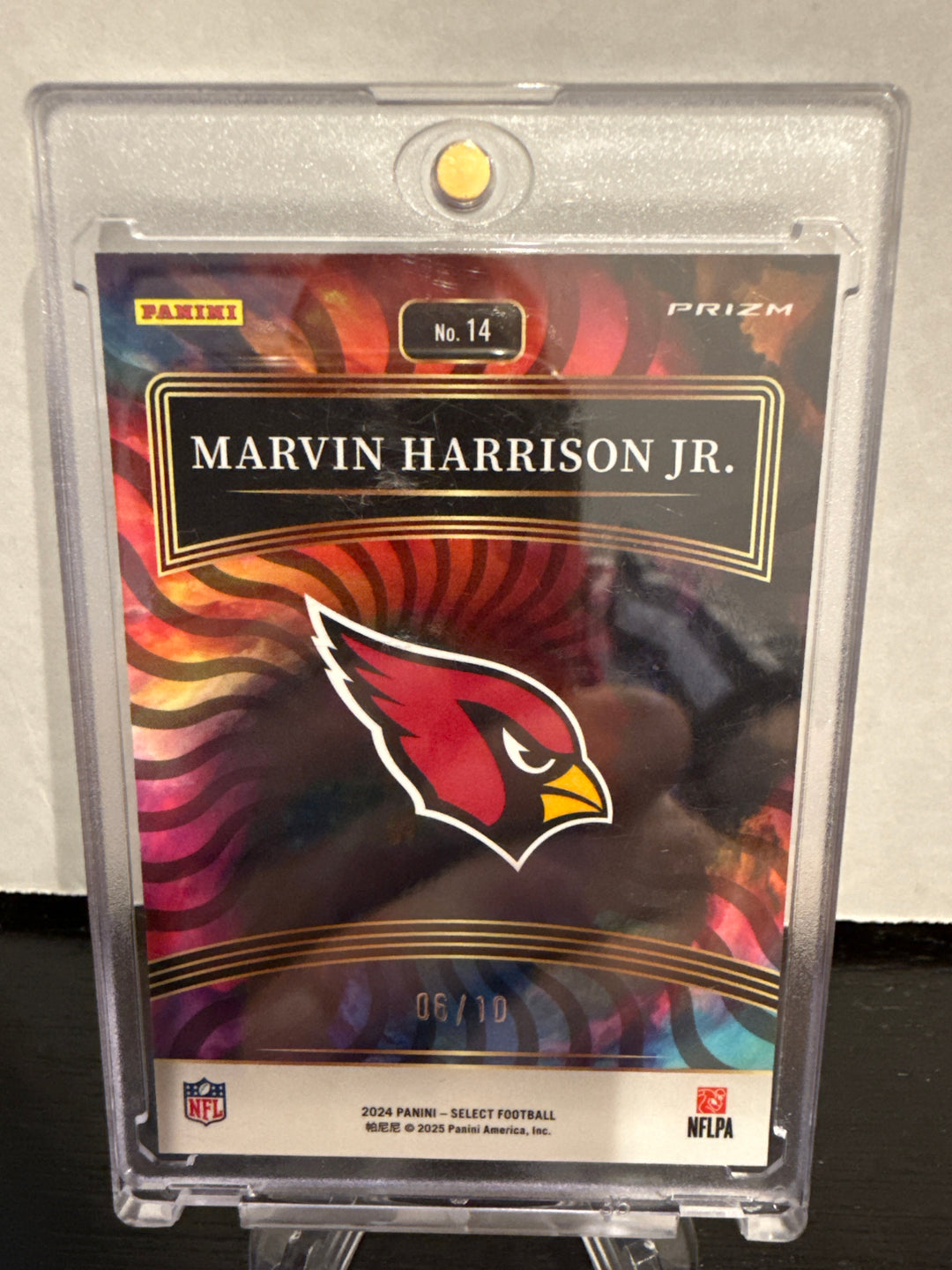 Marvin Harrison Jr. 2024 Panini Select SSP Case Hit Color Wheel Gold Prizm, 06/10