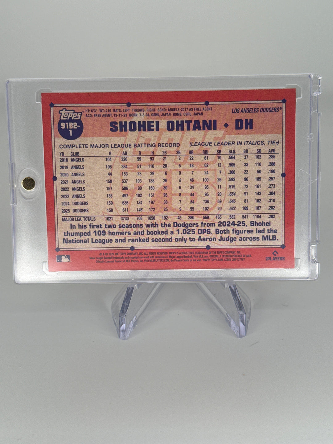 Shohei Ohtani 2026 Topps All-Star Gold, 22/50